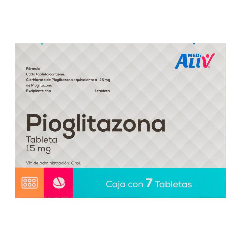 MediAliv pioglitazona tabletas 15 mg (7 un)