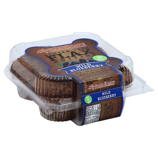 Flax4life Gluten-Free Wild Blueberry Flax Muffins