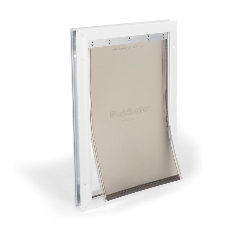 PetSafe 12-3/4-in x 19-13/20-in White Aluminum Large Dog/Cat Door for Entry Door | HPA11-11600