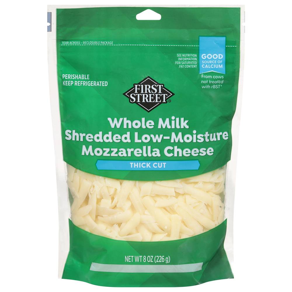 First Street Whole Milk Shredded Low-Moisture Mozzarella Cheese (8 oz)