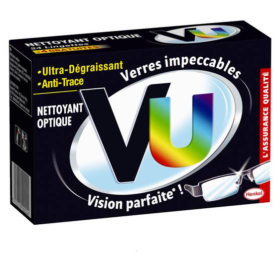 Vu - Lingettes de nettoyant optique (24 pièces)