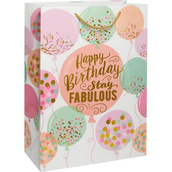 Extra Large Fabulous Birthday Gift Bag, 12.5in x 17inA