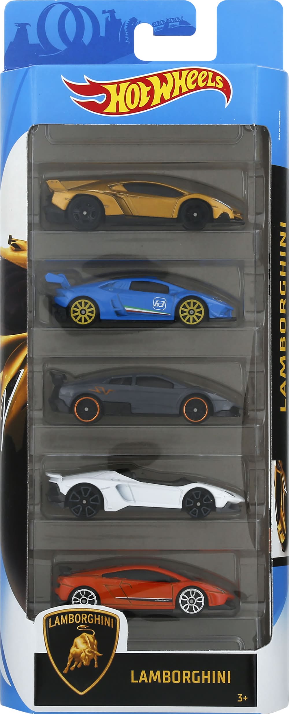 Hot Wheels Lamborghini Toy Vehicle (5 ct)