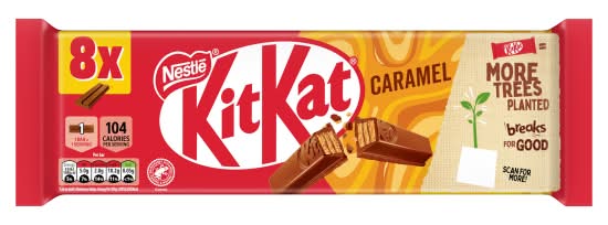KitKat Caramel, Chocolate Bars (8 x 20.7g)