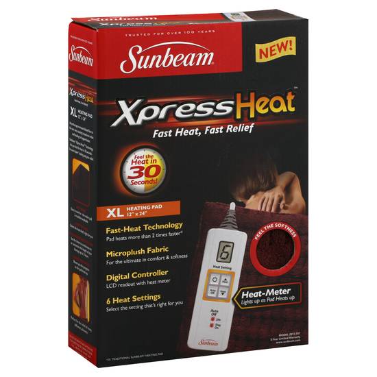 Sunbeam Heating Pad With Xpressheat (12 inch x 24 inch)