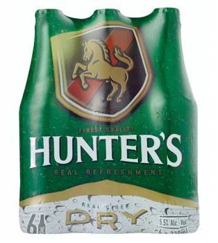 Hunter's Dry 330ml Bottles 6 Pack