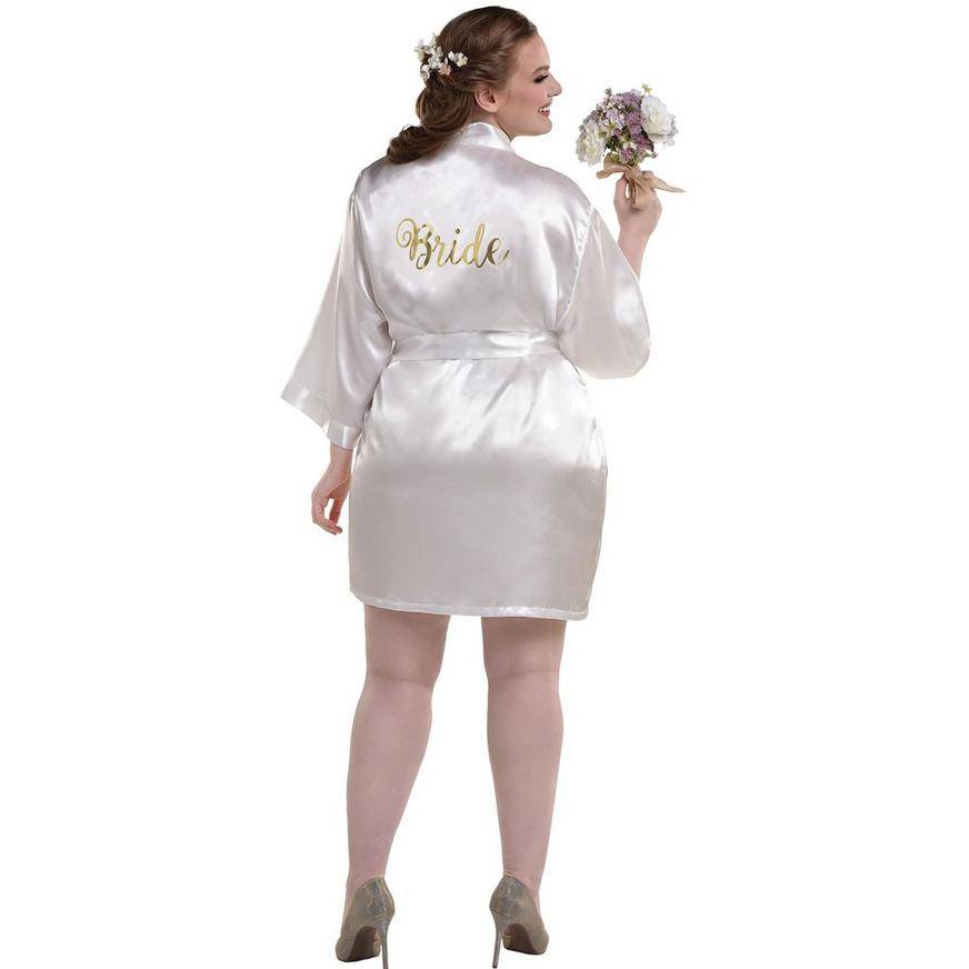 Gold White Bride Robe - Size - Size Plus
