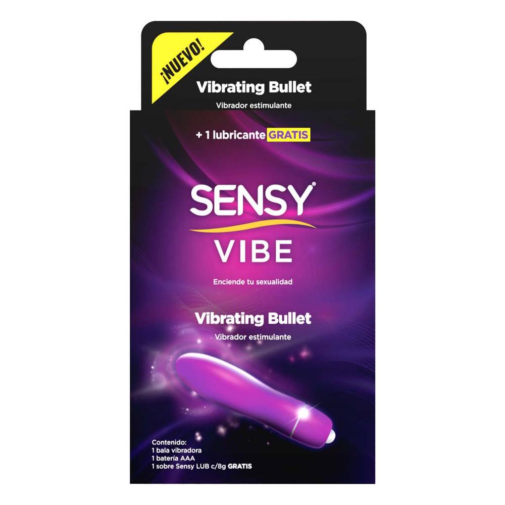 Sensy vibe · Vibrador estimulante + lubricante (2 un)