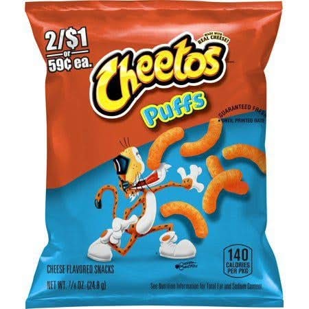 Cheetos® Puffs Cheese Flavored Snacks .875 oz. Bag
