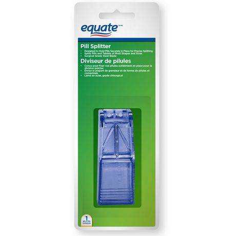 Equate Pill Splitter (designed to hold pills securely in place for precise splitting)