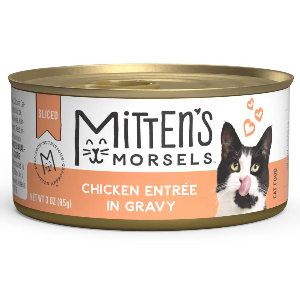 Mitten's Morsels Sliced Salmon in Gravy Entrée Wet Cat Food (3 oz)