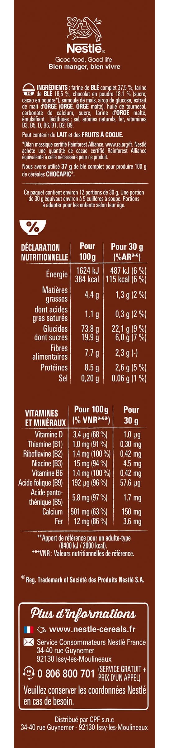 Chocapic - Céréales aromatisées, chocolat (375g)