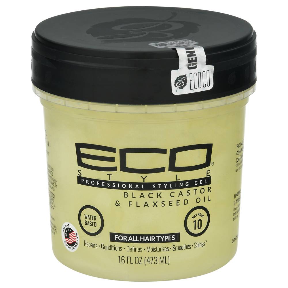 ECO STYLE Black Castor & Flaxseed Oil Gel (16 fl oz)