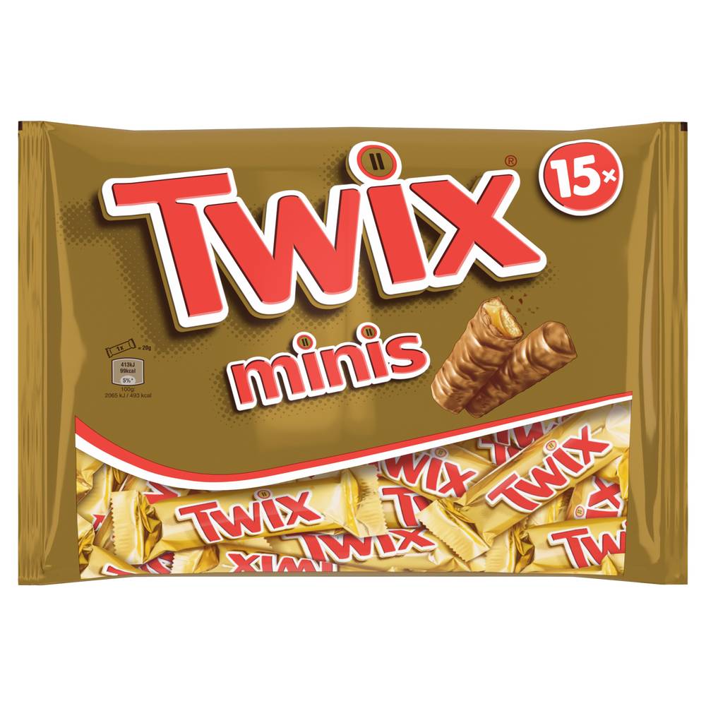 Twix - Barres chocolatées minis biscuits nappage au caramel (403g)