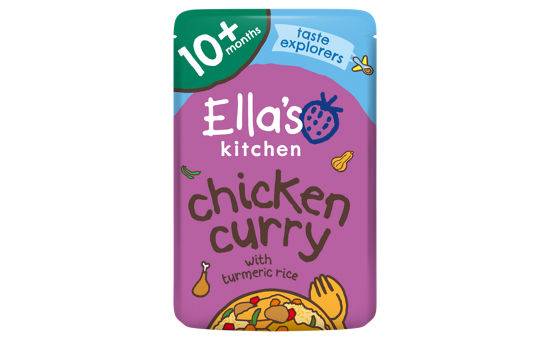 Ella's Kitchen Organic Chicken Curry with Veggie Rice Baby Pouch 10+ Months 190g