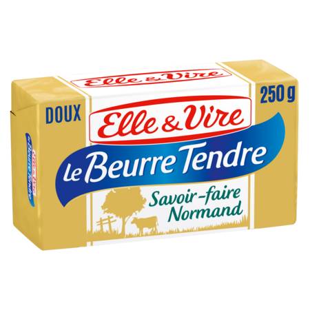 Beurre Doux Tendre ELLE & VIRE - la plaquette de 250 g