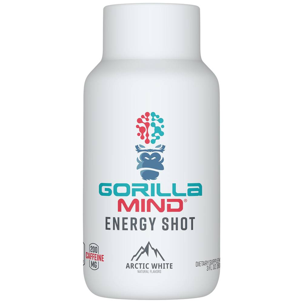 Gorilla Mind Energy Shot, Arctic White (3 fl oz)