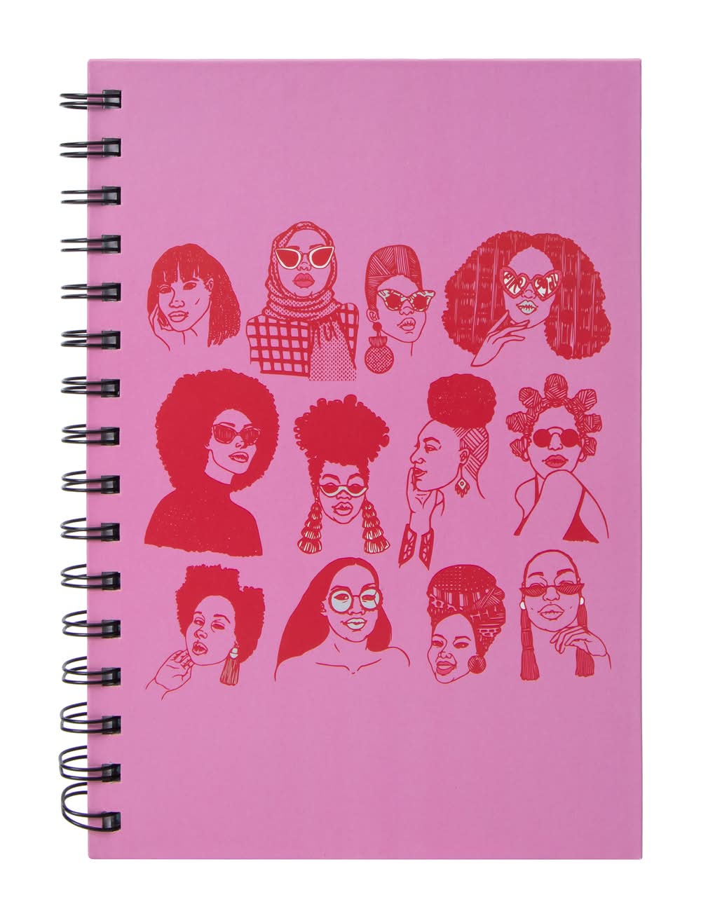 Black History Month Spiral Journal Pink