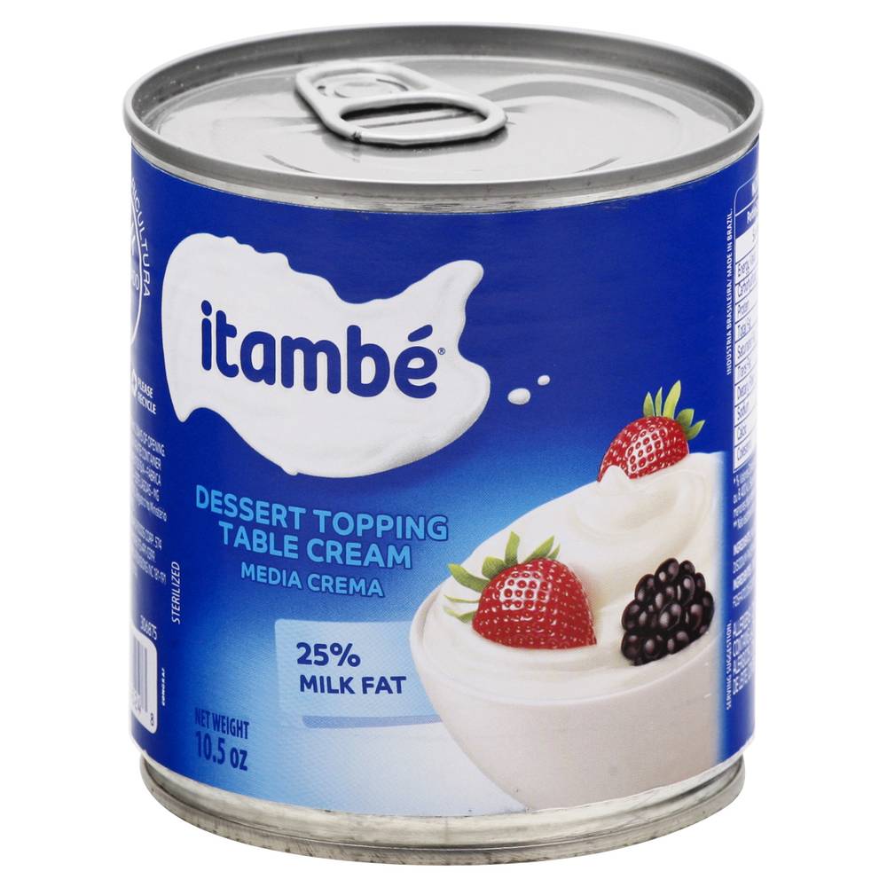 Itambe 25% Milk Fat Dessert Topping Table Cream