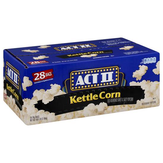 Act Ii Kettle Corn Sweet and Salty Microwave Popcorn Bag (28 ct)