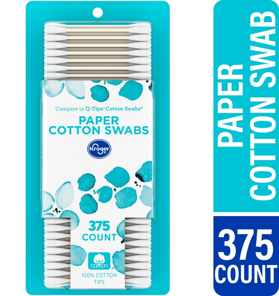 Kroger 100% Paper Cotton Swabs (375 ct)