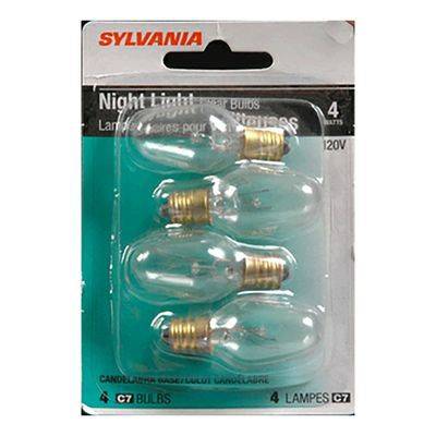 Sylvania 4 Watts Clear Night Light Lightbulbs (4 units)
