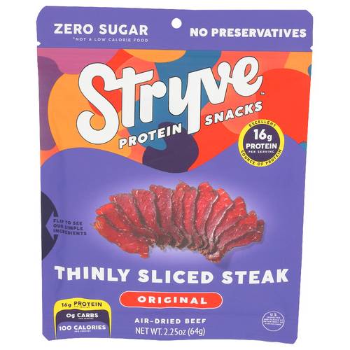 Stryve Biltong Snacks Original Sliced Beef Biltong