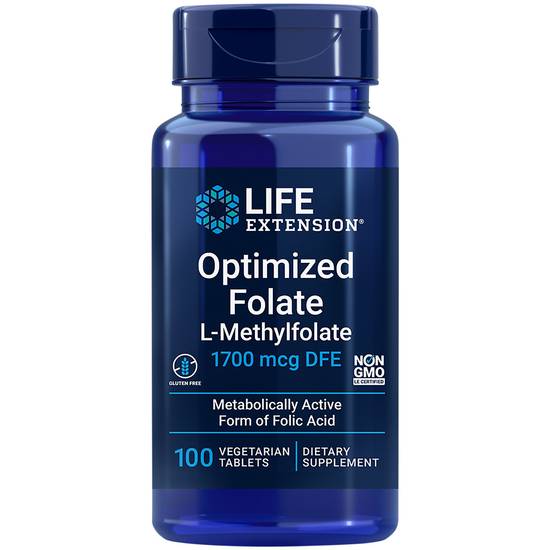 Life Extension Optimized Folate L-Methylfolate 1700 Mcg Tablets