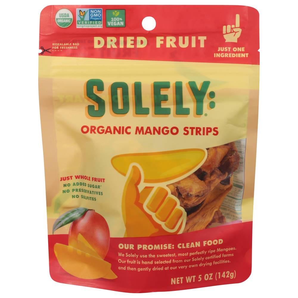 Solely Organic Mango Strips Dried Fruit (5 oz)