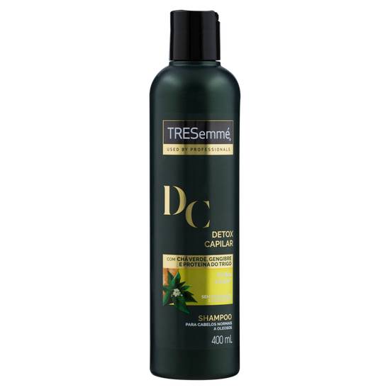 Tresemmé shampoo dc detox capilar com chá verde, gengibre e proteína do trigo (400ml)