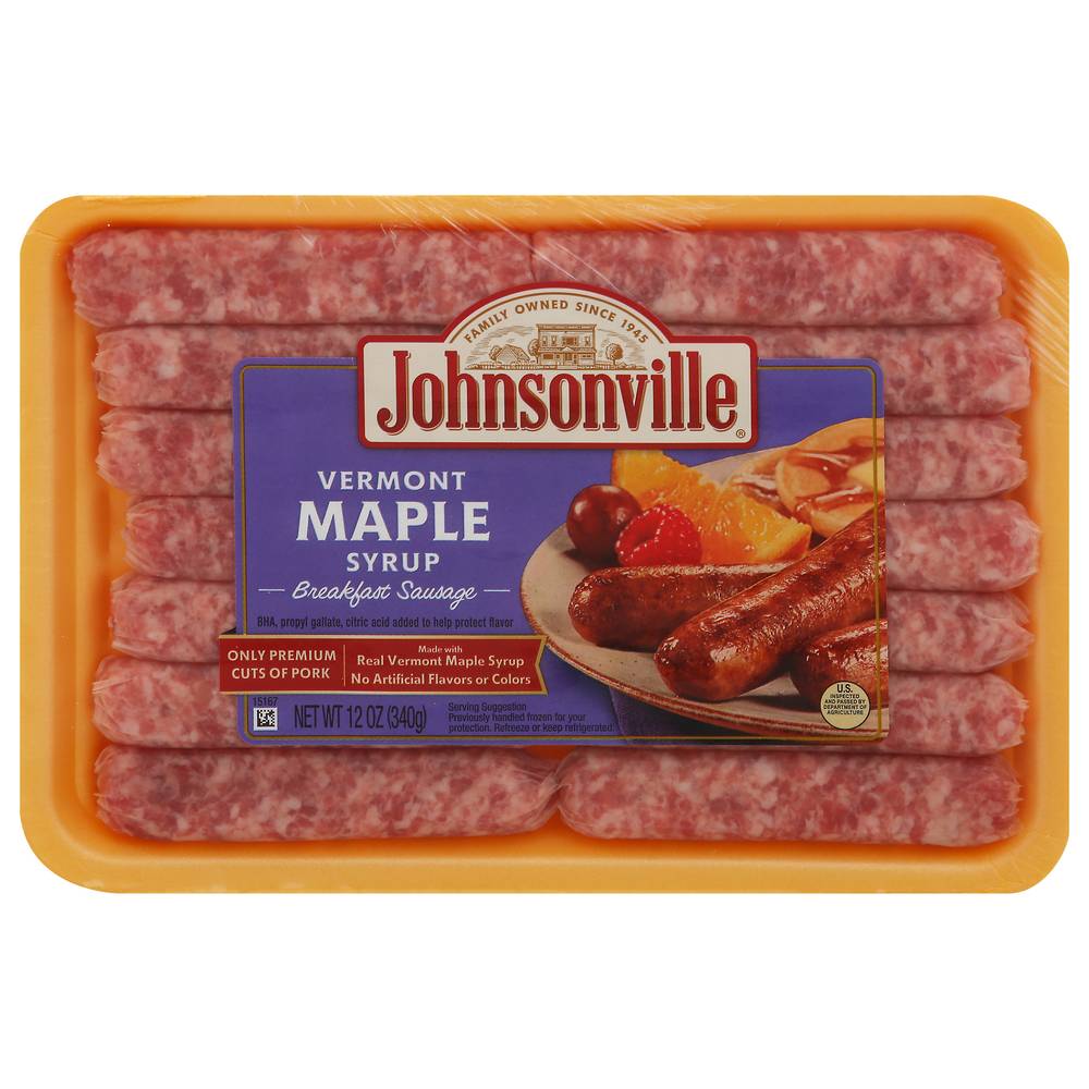 Johnsonville Vermont Maple Syrup Breakfast Sausage