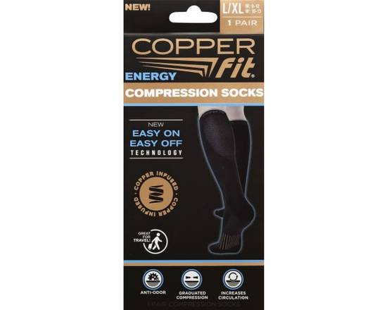 Copper Fit · L/XL Compression Socks (1 pair)