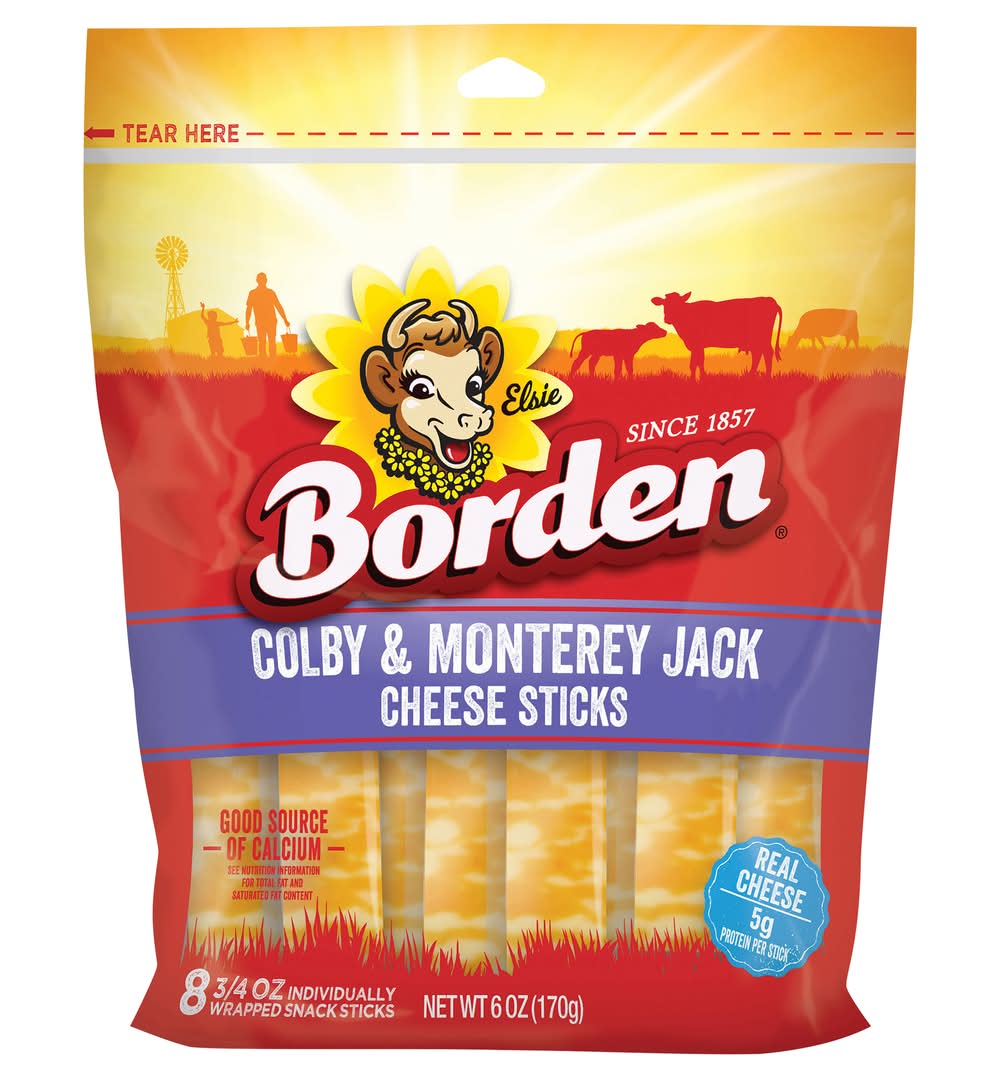 Borden Colby & Montery Jack Cheese Stick (6 oz, 8 ct)