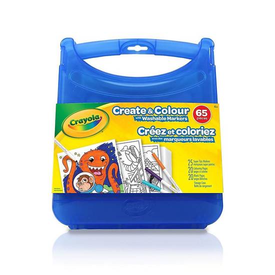Crayola créez et coloriez avec des marqueurs lavables (65 unités) - create  & colour with washable markers (65 units), Delivery Near You