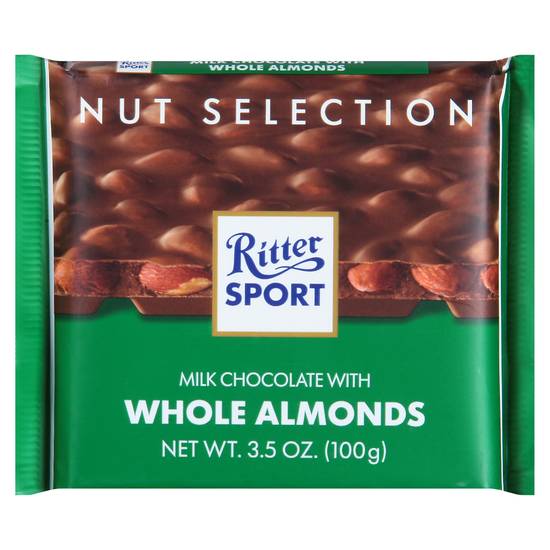 Ritter Sport Milk Chocolate With Whole Almonds