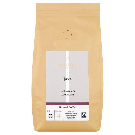 Waitrose No1 Fairtrade Java Dark Roast Ground Coffee (227g)