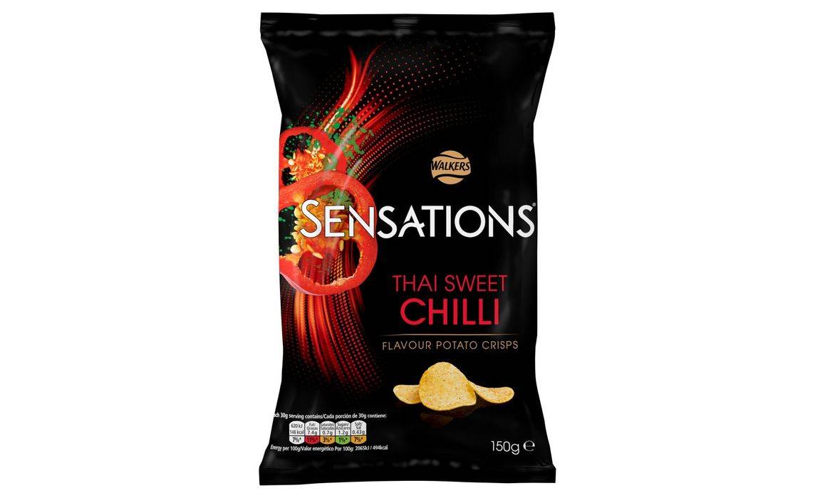 Walkers Sensations Thai Sweet Chilli Sharing Crisps 150g (371701)