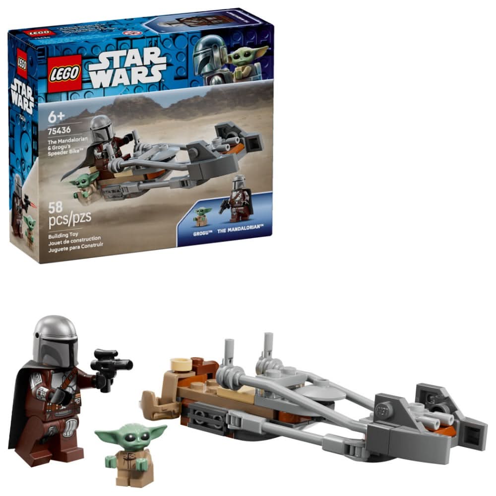 LEGO Star Wars the Mandalorian & Grogu’s Speeder Bike 75436 6+ Years (58 ct)