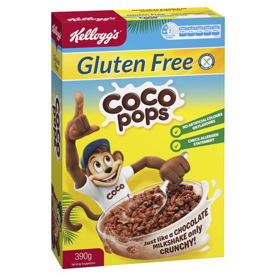 Kellogg's Gluten Free Coco Pops Breakfast Cereal 390g