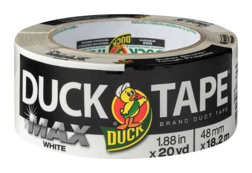 Duck Max Strength Tape, 1.88 in x20 yd, White