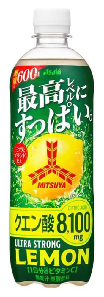 三ツ矢サイダー 炭酸飲料 - ウルトラストロングレモン (600mL)