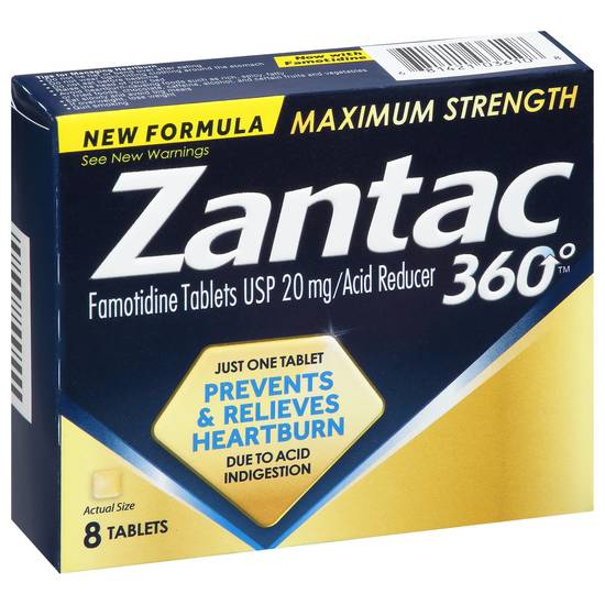 Zantac 360 Maximum Strength 20 mg Acid Reducer (8 ct)