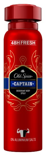 Old Spice Men, Red Collection 48hrs Fresh Captain Deodorant Body Spray (150ml)