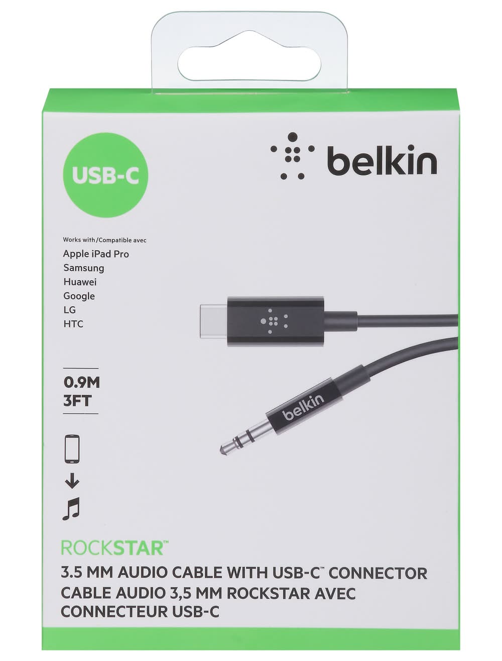 Belkin Audio Cable With Usb-C Connector, 3.5 mm