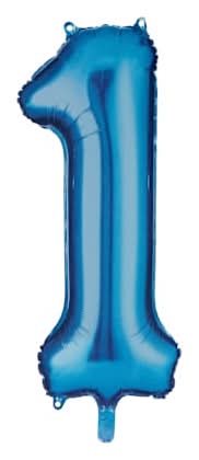 INFLATED Foil Number Balloon 34in 1