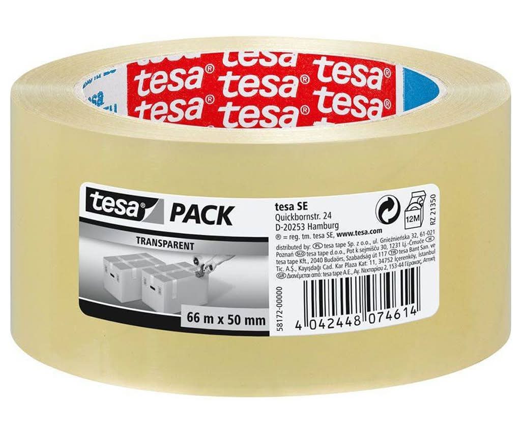 Tesa - Fita embaladora transparente 66mx50mm