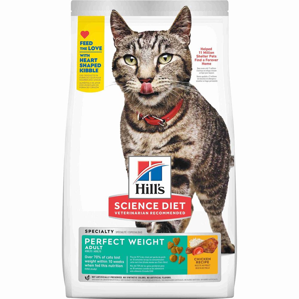 Hill's Science Diet Perfect Weight Cat Food, Chicken, . (7 lbs)