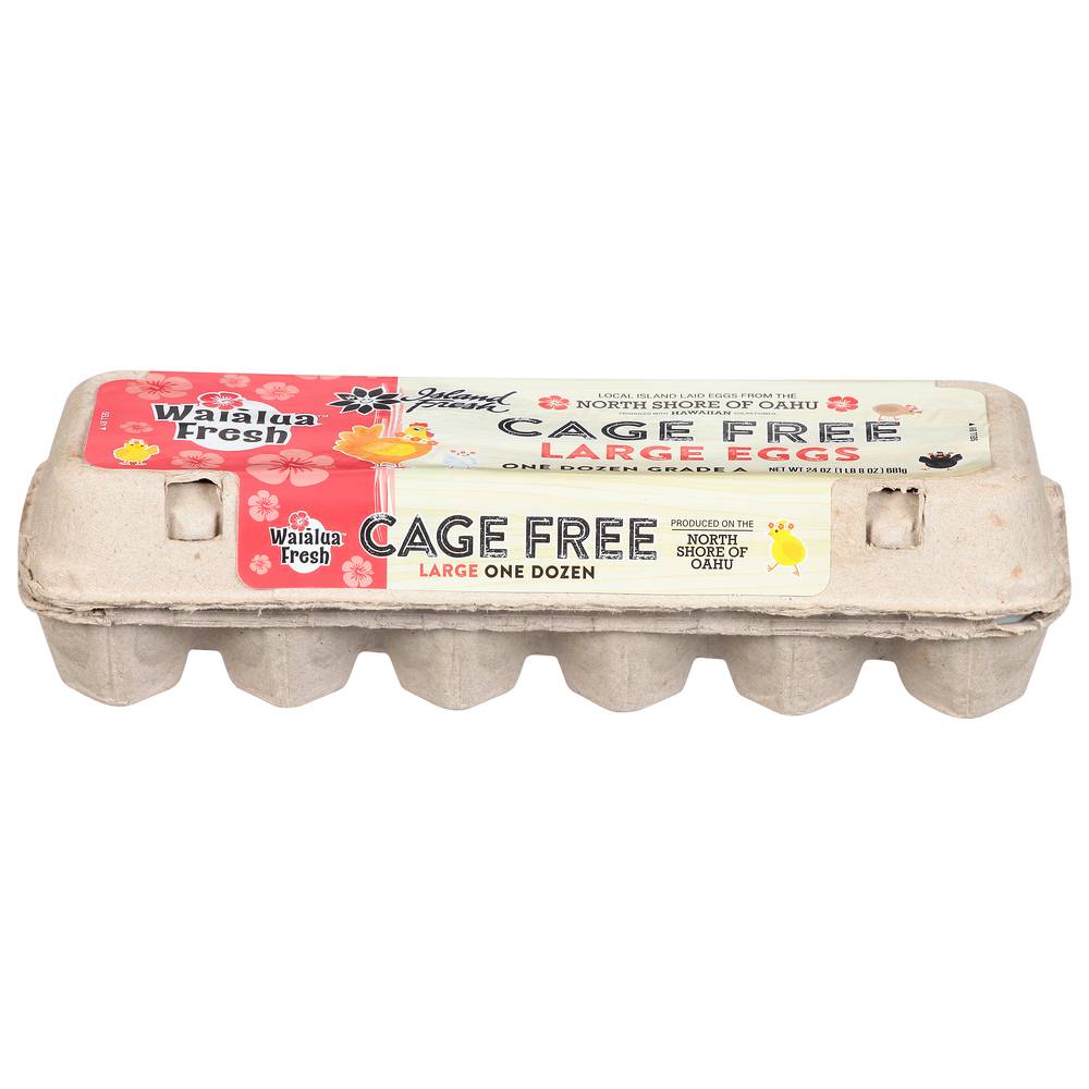 Waialua Fresh Cage Free Large Eggs (1.5 lbs)