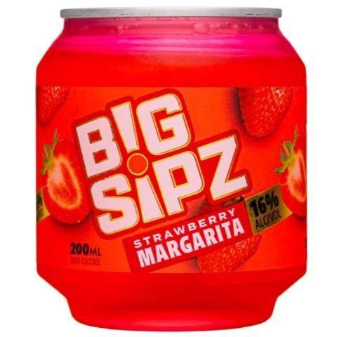 Big Sipz Strawberry Margarita Can (200 ml)