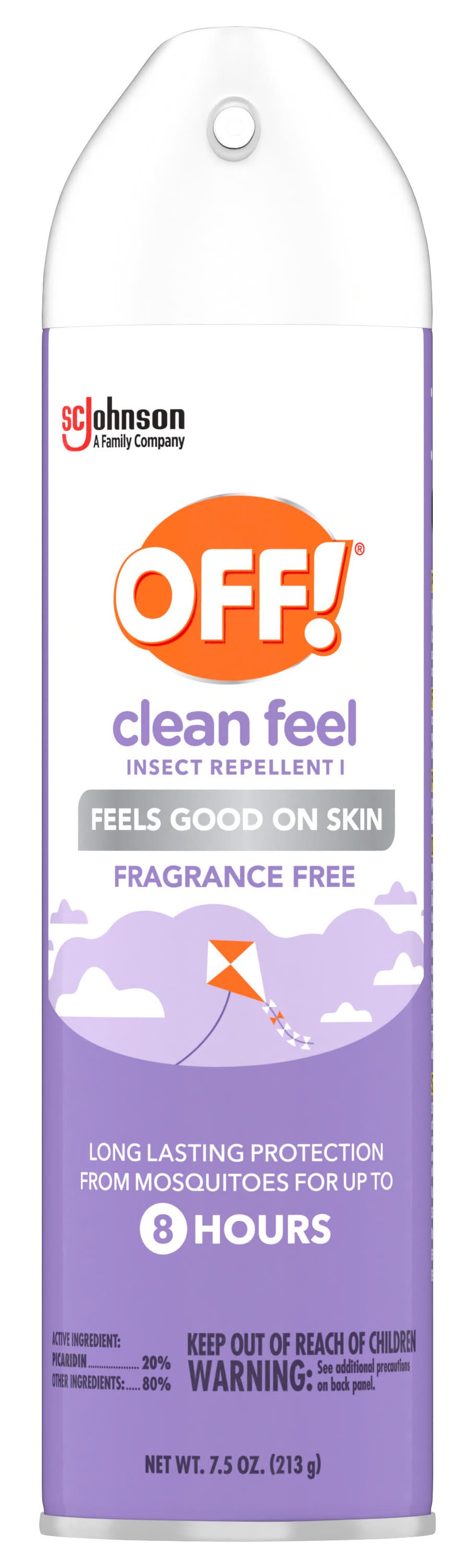 OFF! Clean Feel Picaridin Mosquito Repellent Aerosol (7.5 oz)